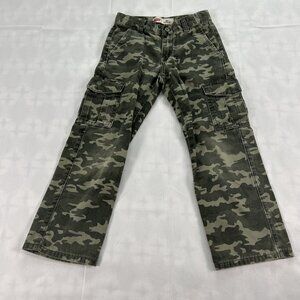 Levi’s 505 Camouflage Cargo Pants - Boys’ Regular Fit - Size 7 REG - Green Camo